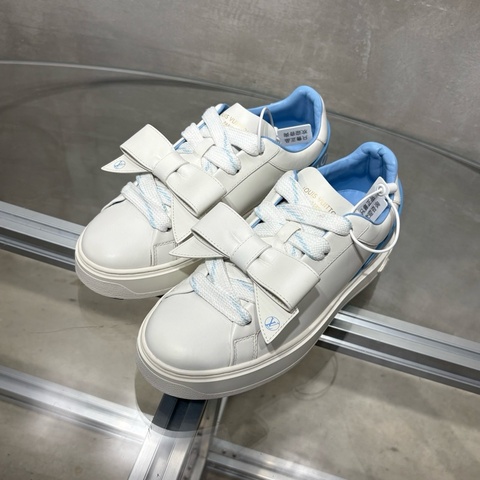 Louis Vuitton/路易威登 LV Time out 白藍蝴蝶結 運動鞋 尺碼/UK2 36碼