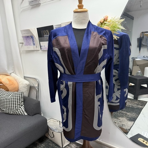 Hermes 長外套 slik  long twillaine