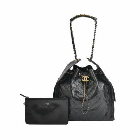 Chanel 25 Bag中型牛皮純色菱格絎縫子母包單肩包