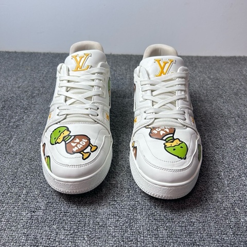 Louis Vuitton 路易威登 LV Nigo 鴨子 白色Trainer 休閒鞋/41.5碼