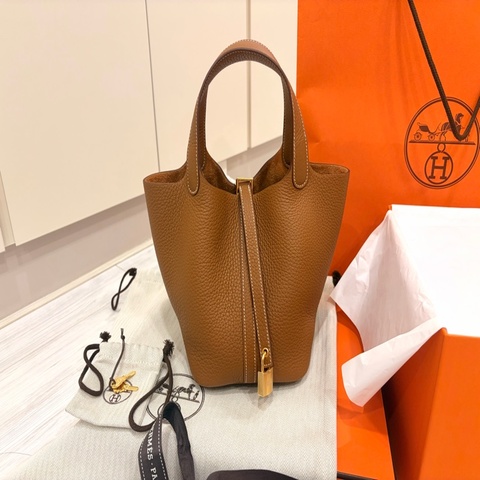 Hermes 愛馬仕 菜籃子 Picotin18 金棕金釦 2026最新刻印（請先私訊）