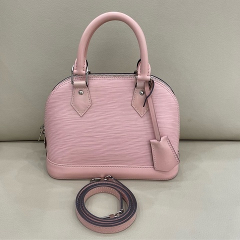 LouisVuitton 路易威登 alma bb 水波紋粉色貝殼包