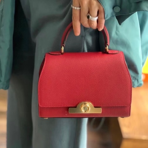 ✨Moynat莫奈｜紅色銀扣 手提 斜挎包｜98新