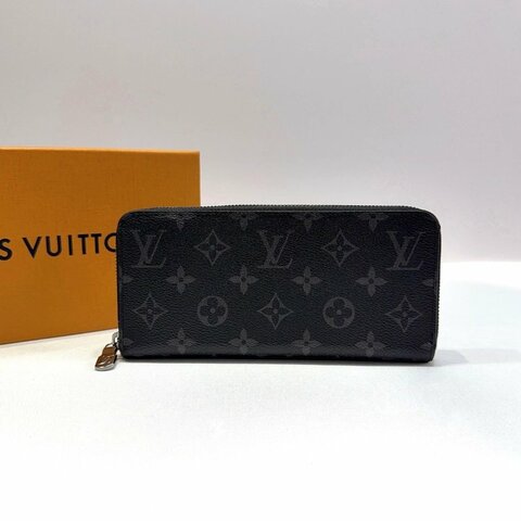 LV Monogram Eclipseㄇ型拉鍊長夾