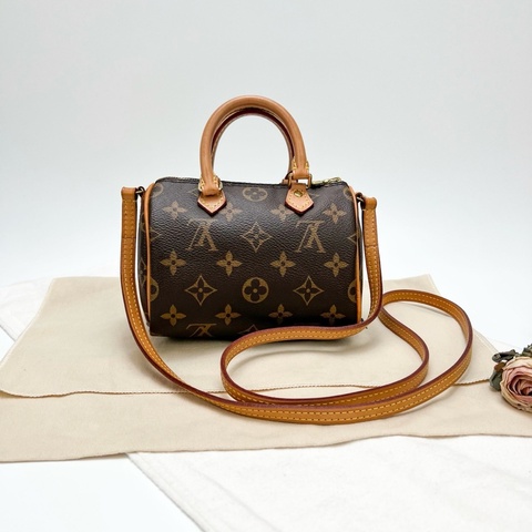 lv 路易威登 老花 speedy nano 斜挎包