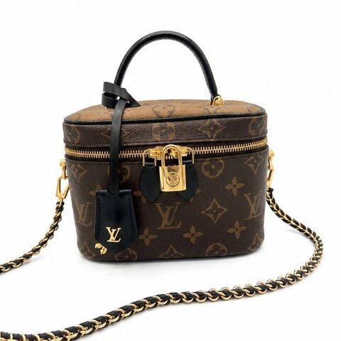 LV 老花雙色化妝包
