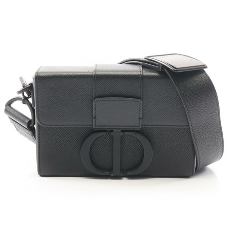 Dior 30 MONTAIGNE Box 肩斜背包 黑色皮革 二手 女士 CD