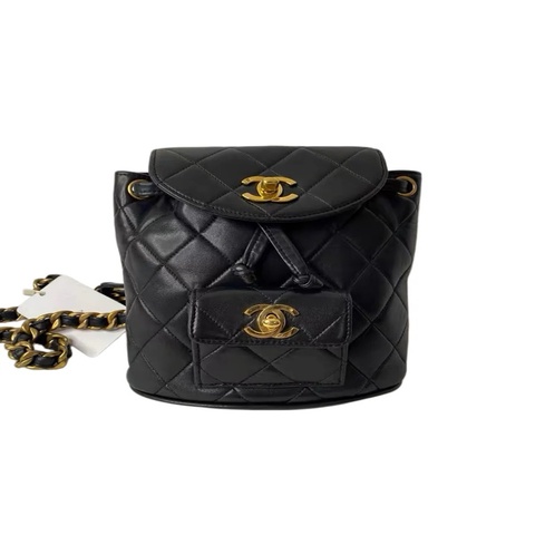 Chanel 黑金迷你Duma雙肩包