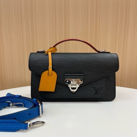 Lv Noe Monceau水波紋郵差包，黑色