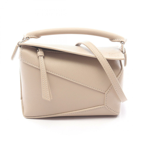 LOEWE Puzzle Edge 迷你單肩手提包 A510P88X605541 皮革 米色 新款 女士