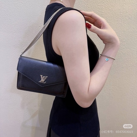 【威選精品】✨LV MyLockme 黑銀 WOC 鏈條包✨