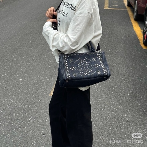 【威選精品】✨ Prada 水鑽牛仔托特包 ✨