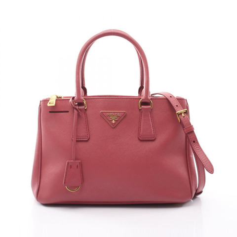 PRADA Galleria 單肩手提包，粉紅色，Saffiano 皮革，二手女款