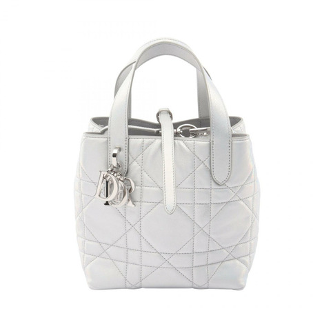 Dior Dior Toujours Cannage 單肩手提包 M2835PSUW090 皮革 銀色 全新