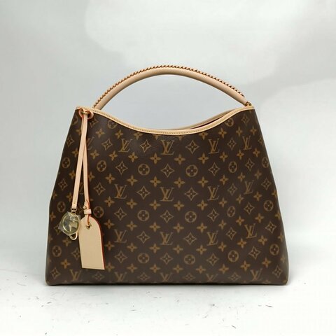 LOUIS VUITTON 老花PVC金扣晶片Again托特包肩背包