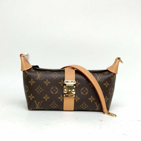 LOUIS VUITTON Monogram手提包老花PVC金扣晶片肩背包