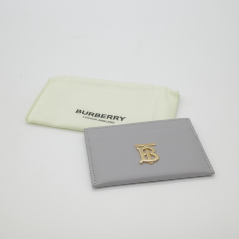 Burberry 巴寶莉 灰色 牛皮 名片夾 卡夾