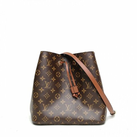 LOUIS VUITTON NÉONOÉ水桶包中號棕色內裏老花PVC金扣晶片肩背包