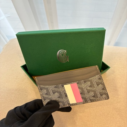 Goyard 彩繪款 名片夾 灰色