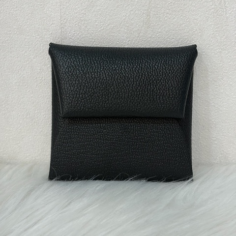 HERMES BASTIA EPSOM 黑色 雙色 方型錢包 零錢包 硬幣包 零錢袋