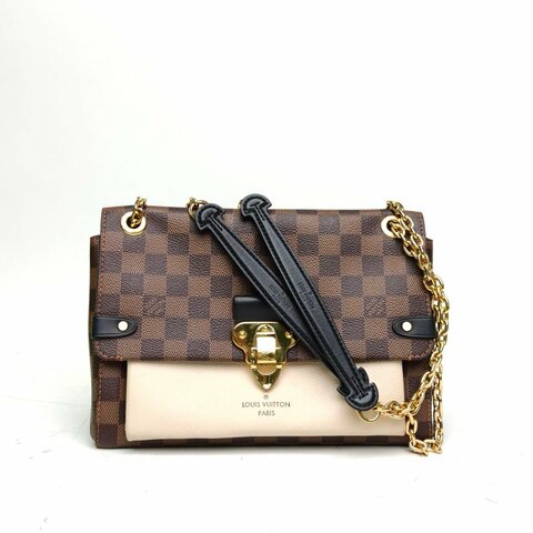 LOUIS VUITTON VAVIN小號棕色棋盤格PVC2019肩背包