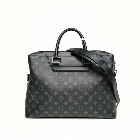 LOUIS VUITTON 黑色PVC晶片odyssey手提公事包肩背包