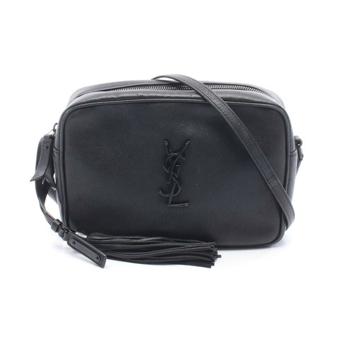 SAINT LAURENT PARIS LOU Monogram 肩背包 574494 黑色皮革 二手 女士