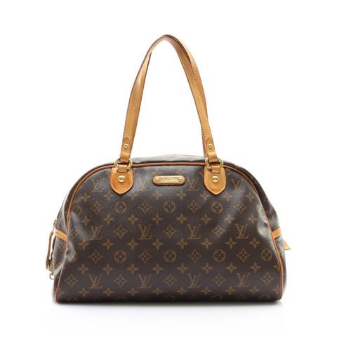 棕色 原花帆布 Montorgueil GM 肩背包【LOUIS VUITTON LV 路易威登】 M95566