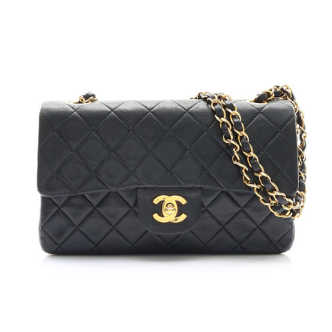黑色 菱格紋羊皮 COCO 23 肩背包 金釦 補色【CHANEL 香奈兒】 A01113