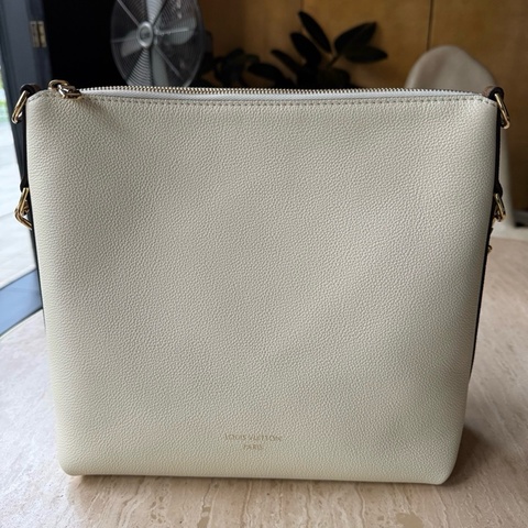 LOUIS VUITTON 路易威登 Multipass可拆卸肩帶 品牌Logo 牛皮革 托特包單肩包手提包 女款 香草白