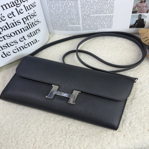 愛馬仕/Hermes Constance ToGo康康黑銀ep皮 B stamp