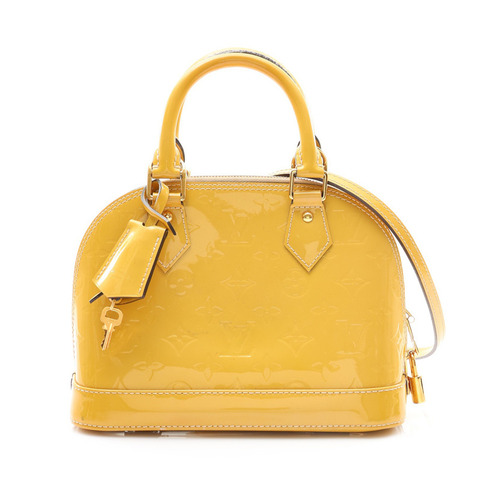 黃色 Vernis 漆皮 Alma BB 兩用包【LOUIS VUITTON LV 路易威登】 M90104