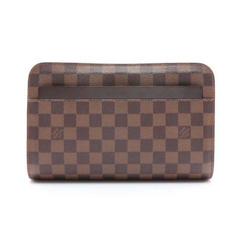 棕色 棋盤格帆布 Saint Louis Pochette 手拿包【LOUIS VUITTON LV 路易威登】 N51993