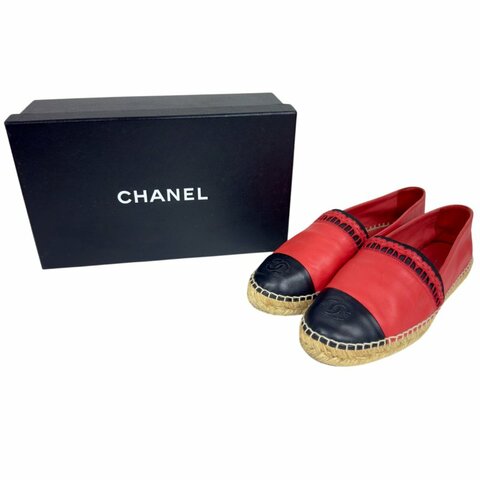 CHANEL CC 草編鞋