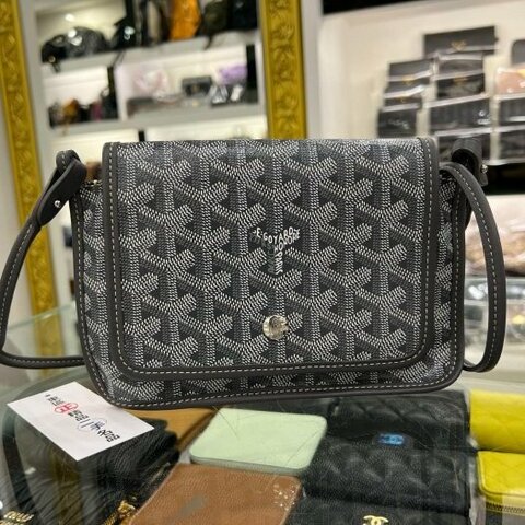 東區正精品㊣GOYARD PLUMET WOC 灰色手工繪製信封包斜背包廢包 RZ6508