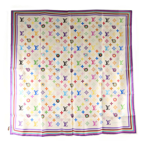 LOUIS VUITTON 絲質Eye Love Monogram Silk Scarf 67 x 67cm絲巾