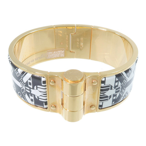 HERMES 金屬/琺瑯Charniere Wide Bangle手鐲