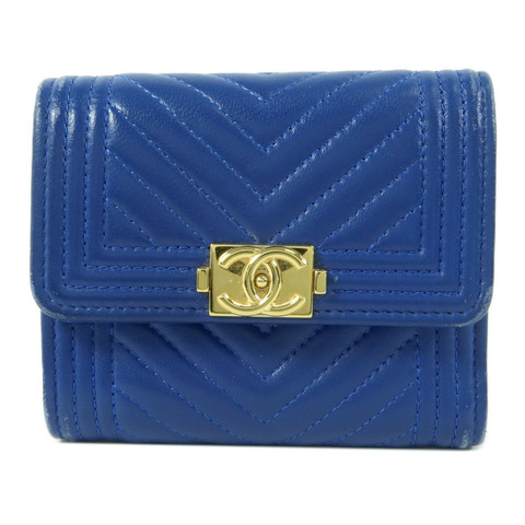 CHANEL 羊皮皮革Chanel Boy Wallet錢包