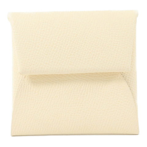 HERMES Epsom皮革Bastia Change Purse零錢包Nata/Biscuit