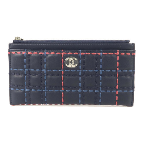 CHANEL 羊皮皮革Zipper Long Wallet長錢包