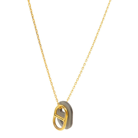 HERMES 金屬/Swift皮革O'Maillon Pendant項鍊