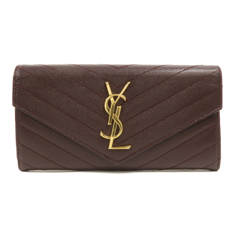 SAINT LAURENT 牛皮皮革Long Envelope Wallet長錢包