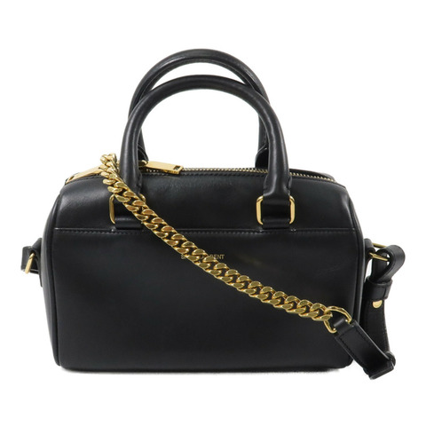 YVES SAINT LAURENT 牛皮皮革Classic Duffle Mini 18鏈帶手挽肩背兩用袋
