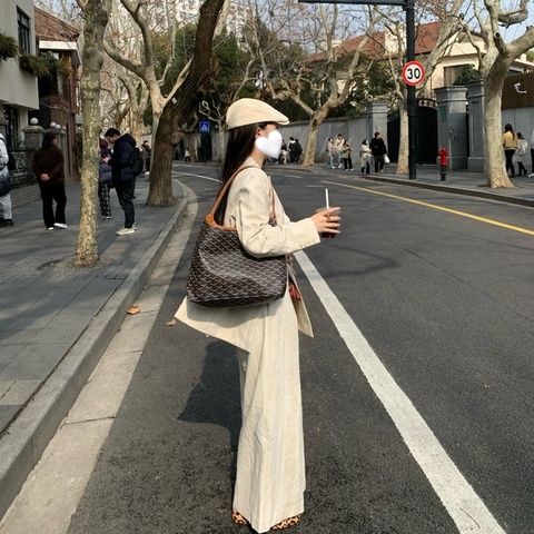 Goyard 戈雅 焦糖老花Hobo 腋下包單肩包子母包