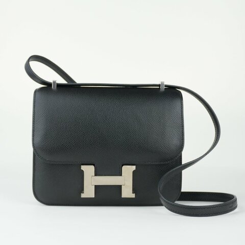 🖤 鑒定師的收藏 🖤 愛馬仕 康康包19 黑色銀釦 U刻 HERMÈS Constance 19【 經典品味，收藏級存在 】