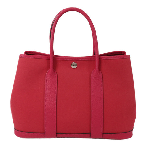 HERMES 帆布Garden Party TPM手挽袋Rose Extreme