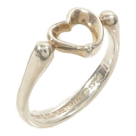 TIFFANY＆CO 925純銀Elsa Peretti Open Heart Ring戒指