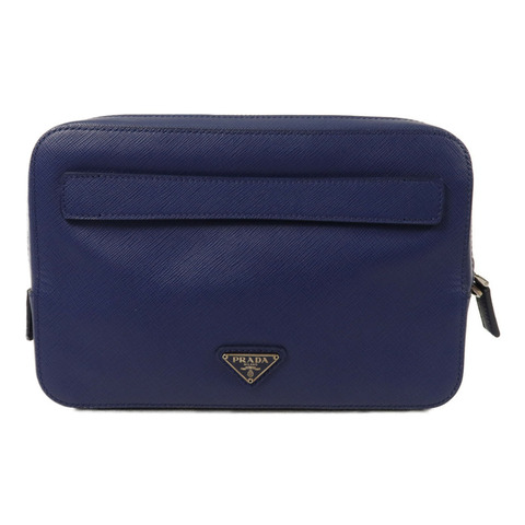 PRADA Saffiano皮革Double-Zipper Clutch手拿包