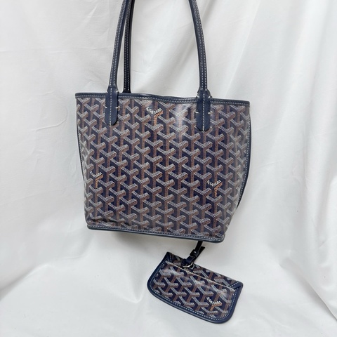 高雅德/Goyard ANJOU迷你包托特包子母包單肩包 藍色