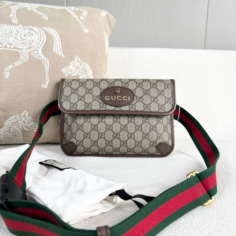 🌷甜價！Gucci 古馳 老花虎頭腰包